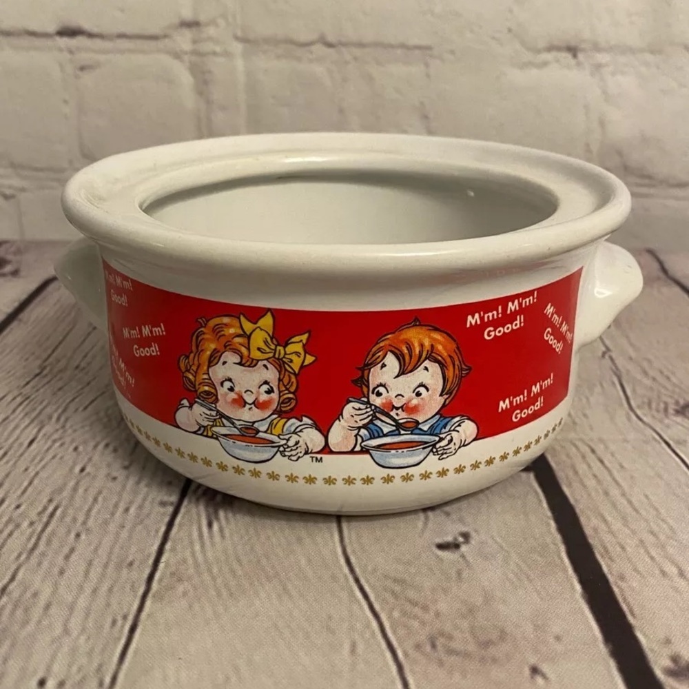 🔥🔥1998 Campbell's "Soup Kids" Crock no Lid Soup Bowl by Houston Harvest